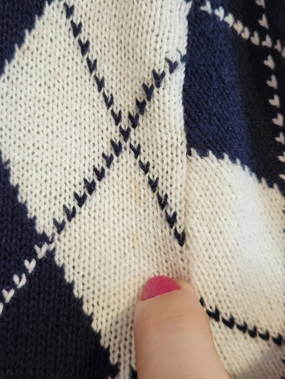 ⛳️Polo Golf⛳️ - Navy/White Argyle V-Neck Sweater